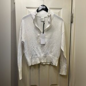 Varley NEW WITH TAGS white Aurora Half Zip Sweater S